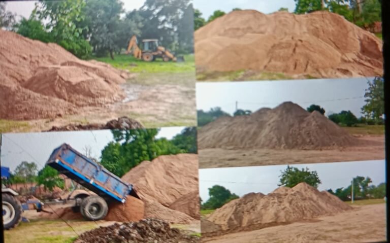 अवैध भण्डारण पर कर्रवाई, सौ ट्रैक्टर रेत जप्त, जमीन मालिक ने रेत भंडारण पर जताई अनभिज्ञता